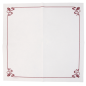 SERVIETTES "ROSE"  45 G/M2 40x40 CM BLANC AIRLAID (700 UNITÉ)