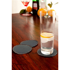 DESSOUS DE VERRE 9 PLIS  8x18 G/M2 + (30+12) G/M2 Ø9 CM NOIR OUATE (3000 UNITÉ)