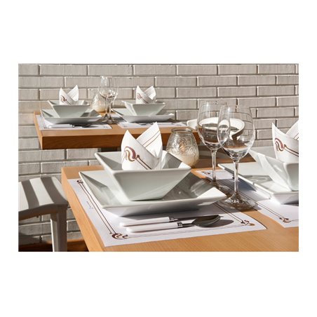 SETS DE TABLE MARRON & OCRE 'MAXIM' 48 G/M2 35x50 CM BLANC CELLULOSE (2000 UNITÉ)