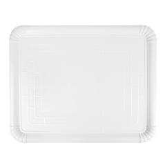 PLATEAUX PÂTISSERIE - MOYENS  1270 G/M2 40x50 CM BLANC CARTON (25 UNITÉ)