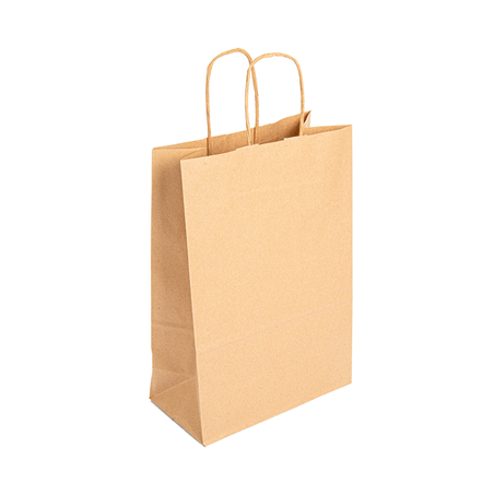 SACS SOS AVEC ANSES  80 G/M2 20+10x29 CM NATUREL KRAFT (250 UNITÉ)