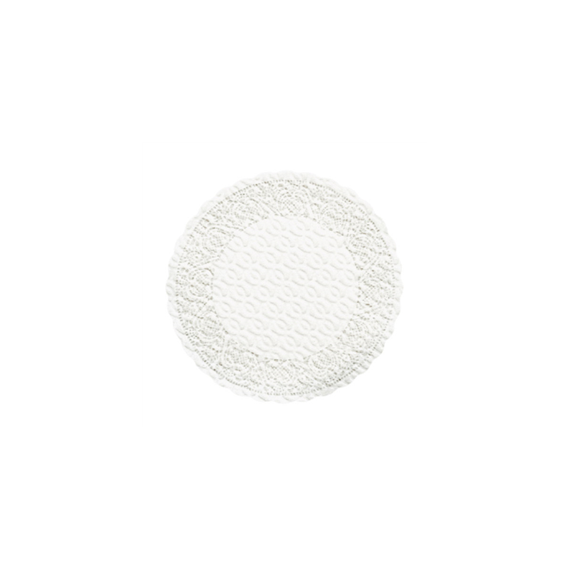 DESSOUS DE VERRE 'DENTELLE' 70 G/M2 Ø9 CM BLANC AIRLAID (3000 UNITÉ)