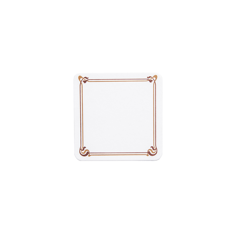 DESSOUS DE VERRE MARRON/OCRE 'MAXIM' 210 G/M2 8,5x8,5 CM BLANC CARTON (6000 UNITÉ)
