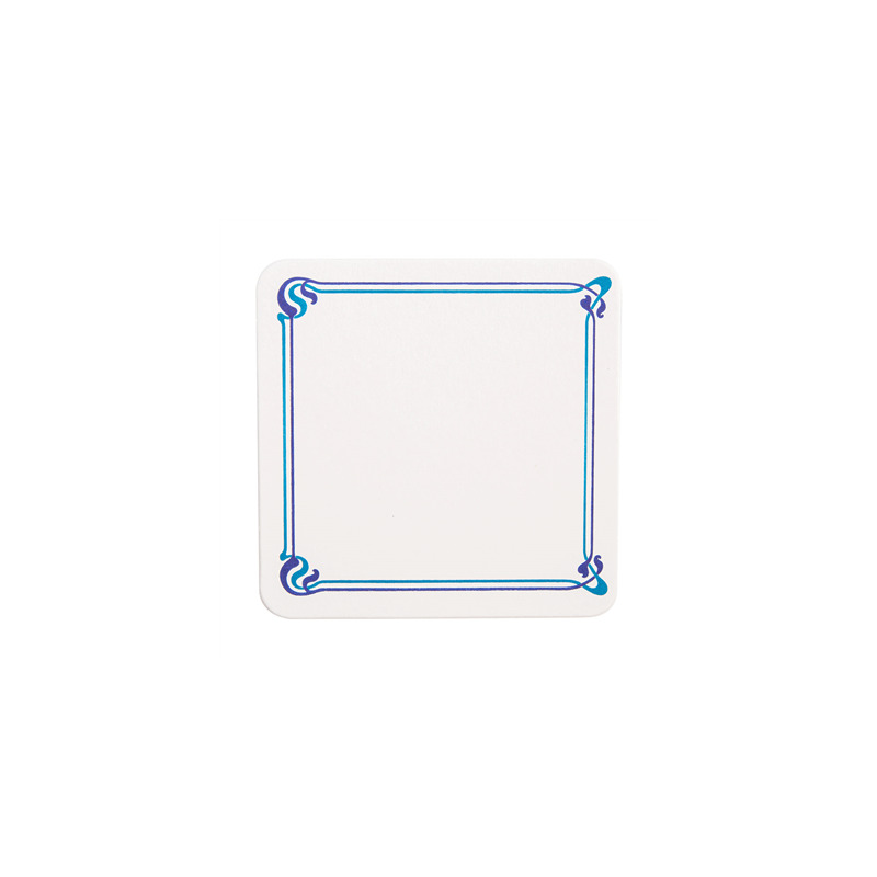 DESSOUS DE VERRE BLEU 'MAXIM' 210 G/M2 8,5x8,5 CM BLANC CARTON (6000 UNITÉ)