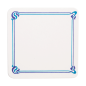 DESSOUS DE VERRE BLEU 'MAXIM' 210 G/M2 8,5x8,5 CM BLANC CARTON (6000 UNITÉ)