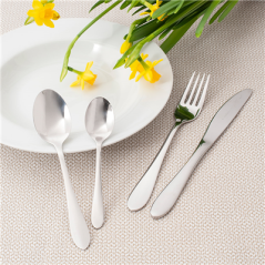 FOURCHETTES À DESSERT 'ATLANTA' 17,5 CM ARGENTE ACIER (12 UNITÉ)