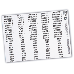 2 FEUILLES X 44 ETIQUETTES IDENTIFICATION