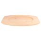 ASSIETTE CHAMPÊTRE OVALE + SUPPORT EN BOIS  27x18x2 CM NOIR FER (8 UNITÉ)