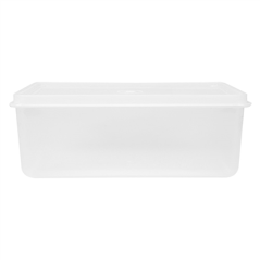 RÉCIPIENT ALIMENTS + COUVERCLE INCORPORÉ 1000 ML 18x12,8x6,5 CM BLANC PP (1 UNITÉ)