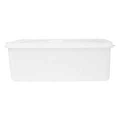 RÉCIPIENT ALIMENTS + COUVERCLE INCORPORÉ 3150 ML 26x18x10 CM BLANC PP (1 UNITÉ)