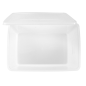 RÉCIPIENT ALIMENTS + COUVERCLE INCORPORÉ 6750 ML 30x20x15 CM BLANC PP (1 UNITÉ)