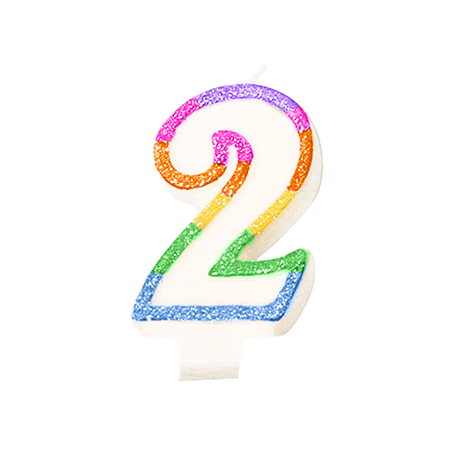 BOUGIES ANNIVERSAIRE N.2