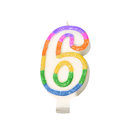 BOUGIES ANNIVERSAIRE N.6