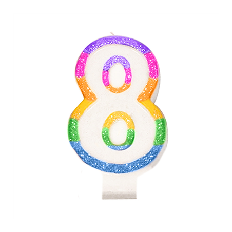 BOUGIES ANNIVERSAIRE N.8