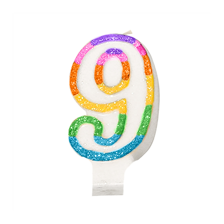 BOUGIES ANNIVERSAIRE N.9