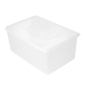 RÉCIPIENT ALIMENTS + COUVERCLE INCORPORÉ 9650 ML 34,5x23x16 CM BLANC PP (1 UNITÉ)