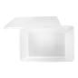 RÉCIPIENT ALIMENTS + COUVERCLE INCORPORÉ 9650 ML 34,5x23x16 CM BLANC PP (1 UNITÉ)