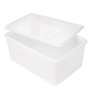 RÉCIPIENT ALIMENTS + COUVERCLE INCORPORÉ 9650 ML 34,5x23x16 CM BLANC PP (1 UNITÉ)