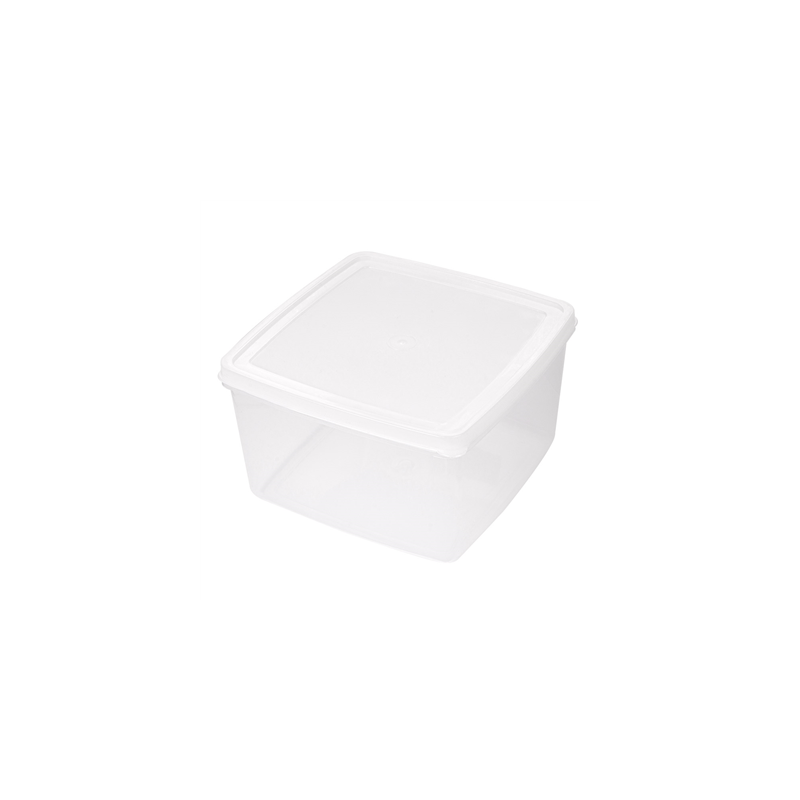 RÉCIPIENT ALIMENTS + COUVERCLE INCORPORÉ 2500 ML 18,5x18,5x11 CM BLANC PP (1 UNITÉ)