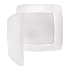 Image RÉCIPIENT ALIMENTS + COUVERCLE INCORPORÉ 2500 ML 18,5x18,5x11 CM BLANC PP (1 UNITÉ) #3