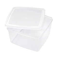 Image RÉCIPIENT ALIMENTS + COUVERCLE INCORPORÉ 2500 ML 18,5x18,5x11 CM BLANC PP (1 UNITÉ) #4