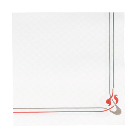 SERVIETTES ECOLABEL BORDEAUX & GRIS