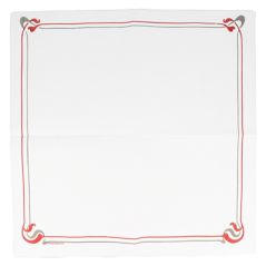 SERVIETTES ECOLABEL BORDEAUX & GRIS 'DOUBLE POINT - MAXIM' 18 G/M2 40x40 CM BLANC OUATE (1200 UNITÉ)