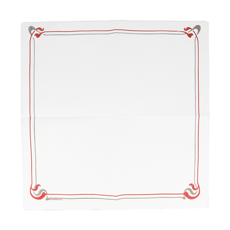 SERVIETTES ECOLABEL BORDEAUX & GRIS 'DOUBLE POINT - MAXIM' 18 G/M2 40x40 CM BLANC OUATE (1200 UNITÉ)