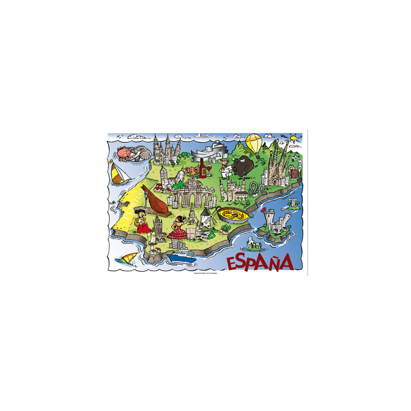 SETS DE TABLE OFFSET 'ESPAÑA' 70 G/M2 31x43 CM QUADRICHROMIE PAPIER (2000 UNITÉ)