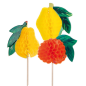 DÉCORS POUR GLACES "FRUITS"  10 (h) CM ASSORTI BOIS (100 UNITÉ)