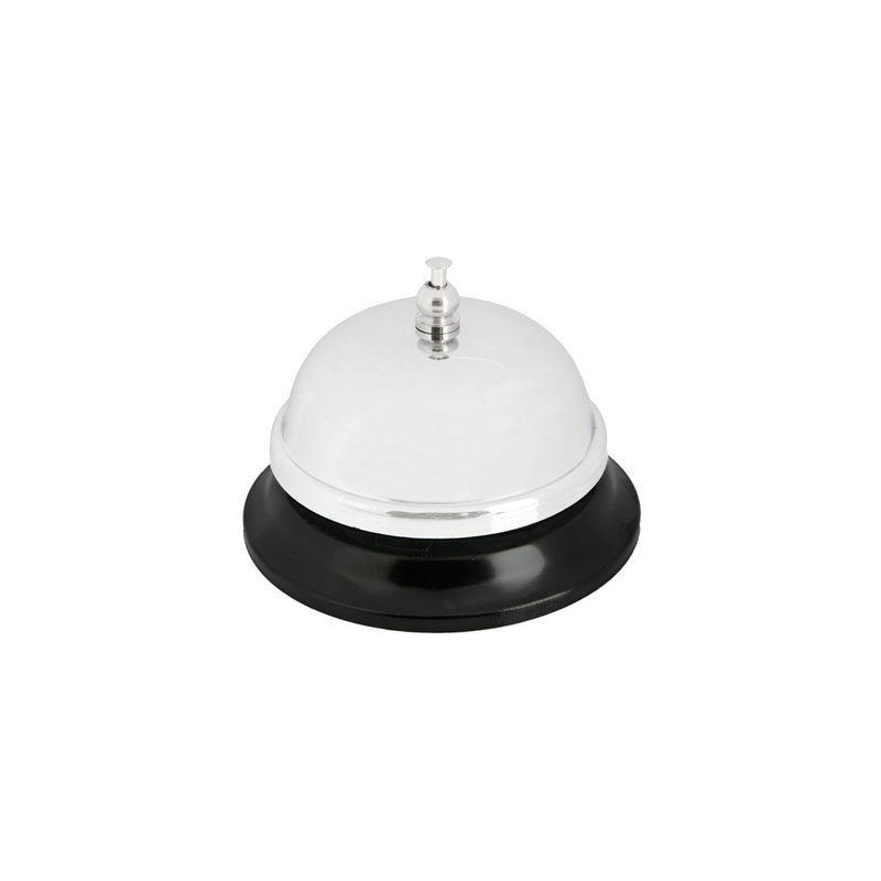 SONNETTE RÉCEPTION  Ø 8,6x5,7 CM CHROME ACIER (1 UNITÉ)