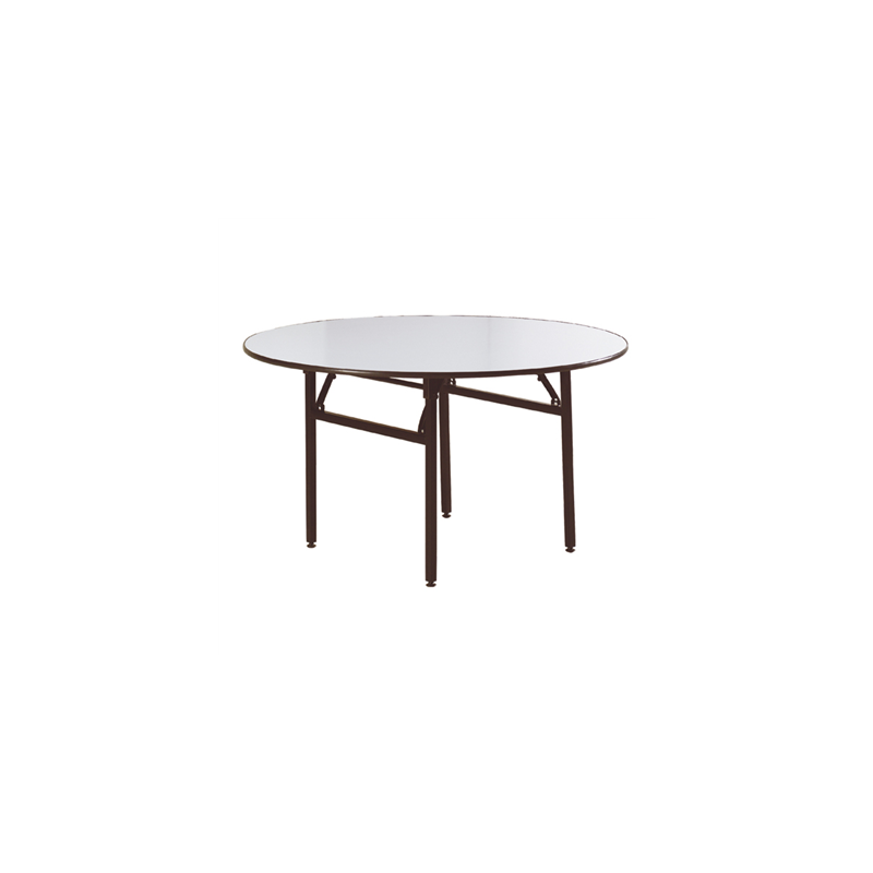 TABLES RONDES PLIABLES  Ø 122x76 CM NOIR ACIER (2 UNITÉ)