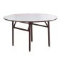 TABLES RONDES PLIABLES  Ø 122x76 CM NOIR ACIER (2 UNITÉ)