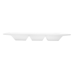RECTANGLES 3 COMPARTIMENTS  26 CM BLANC PORCELAINE (6 UNITÉ)