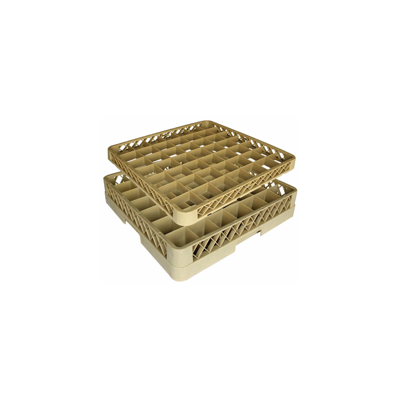 CASIER DE LAVAGE 49 COMPART. VERRES  50x50x10 CM BEIGE PP (1 UNITÉ)