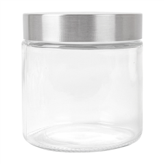 POT STOCKAGE CYLINDRIQUE 'WAKI GLASS' 830 ML Ø 11,2x12 CM TRANSPARENT VERRE (12 UNITÉ)