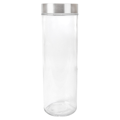 POT STOCKAGE CYLINDRIQUE 'WAKI GLASS' 1900 ML Ø10x31 CM TRANSPARENT VERRE (12 UNITÉ)