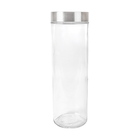 POT STOCKAGE CYLINDRIQUE 'WAKI GLASS' 1900 ML Ø10x31 CM TRANSPARENT VERRE (12 UNITÉ)