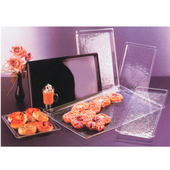 PLATEAU POUR CLOCHES  37,4x27,3x2 CM TRANSPARENT ACRYLIQUE (1 UNITÉ)