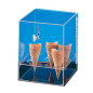 DISPLAY POUR 9 CORNETS DE GLACE AVEC PORTE  31x31x38 CM TRANSPARENT ACRYLIQUE (1 UNITÉ)