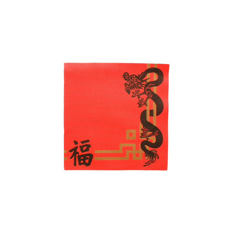 SERVIETTES ECOLABEL 'DOUBLE POINT - CHINA' 18 G/M2 40x40 CM ROUGE OUATE (1200 UNITÉ)