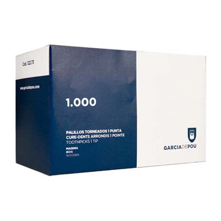 CURE-DENTS TOURNÉS 1 POINTE  6,5 CM NATUREL BOIS (1000 UNITÉ)