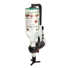 SUPPORT MURAL DOSEUR DE BOISSONS  18x7x38,5 CM ARGENTE ALUMINIUM (1 UNITÉ)