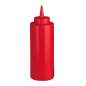 POIRES À SAUCES 360 ML Ø 6x22 CM ROUGE LDPE (6 UNITÉ)