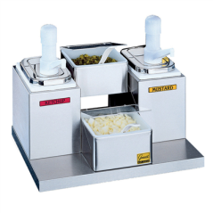 POMPE CONDIMENTS 2 POMPES 2 RECIPIENTS