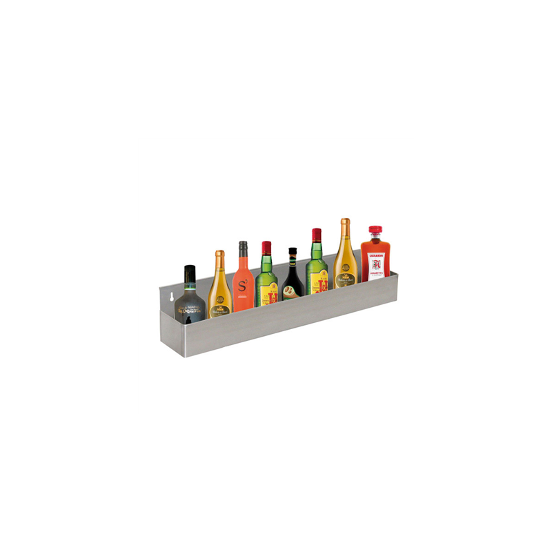 ÉTAGÈRE BAR POUR 8 BOUTEILLES  82x10x15 CM ARGENTE INOX (1 UNITÉ)
