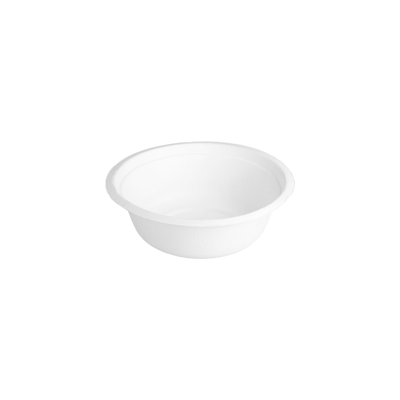 BOLS 'BIONIC' 500 ML Ø 15,5x5,4 CM BLANC BAGASSE (600 UNITÉ)