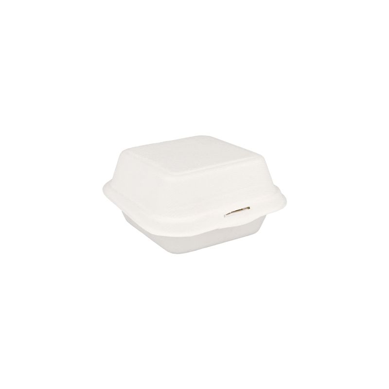 COQUILLES HAMBURGER 'BIONIC' 450 ML 15,2x15x8,4 CM BLANC BAGASSE (600 UNITÉ)