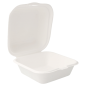 COQUILLES HAMBURGER 'BIONIC' 450 ML 15,2x15x8,4 CM BLANC BAGASSE (600 UNITÉ)