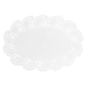 DENTELLES OVALES AJOURÉES  53 G/M2 32x22 CM BLANC PAPIER (250 UNITÉ)